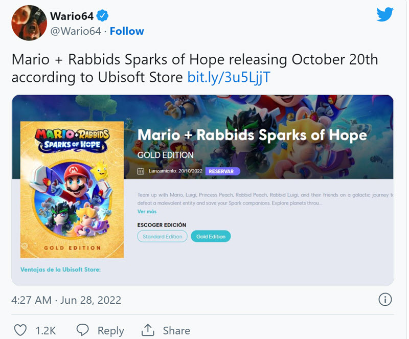 Mario Rabbids Sparks Of Hope ,Nextareas