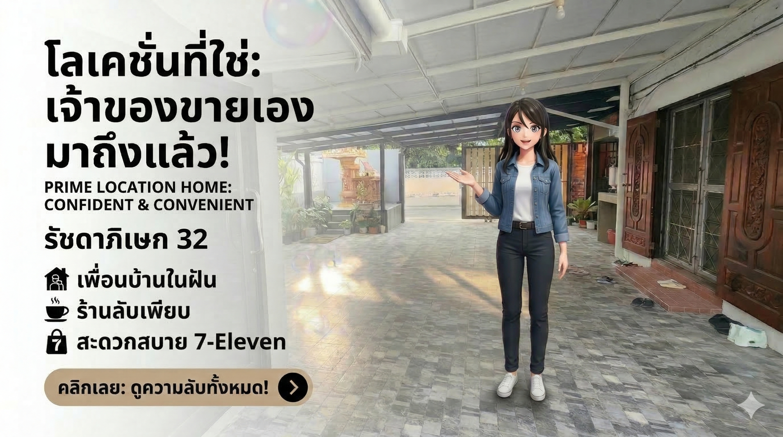 [เจ้าของขายเอง] เพื่อนบ้านในฝัน ร้านลับเยอะ สะดวกสบายทุกการเดินทาง ขายบ้านมือสอง ทำเลทองที่ใครก็อยากจับจอง!